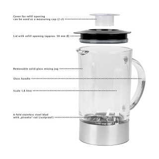 Μπλέντερ με Γυάλινη Κανάτα 1.8lt 1200W Inox PC-UM1006 Profi Cook Μπλέντερ με Γυάλινη Κανάτα 1.8lt 1200W Inox PC-UM1006 Profi Cook