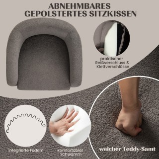 Costway Σετ Στρογγυλής Πολυθρόνας και Οθωμανής με Μαλακό Βελούδο 6... Costway Σετ Στρογγυλής Πολυθρόνας και Οθωμανής με Μαλακό Βελούδο 6...