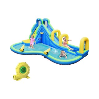 Costway  Φουσκωτό Υδάτινο Πάρκο & Τραμπολίνο για Παιδιά με Νεροτσου...