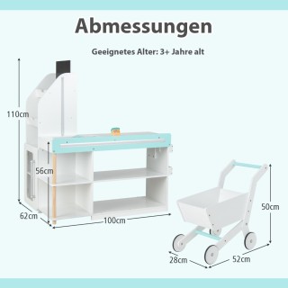 Costway Ξύλινο Σούπερ Μάρκετ με Ταμειακή Μηχανή, Καρότσι & Πίνακα ... Costway Ξύλινο Σούπερ Μάρκετ με Ταμειακή Μηχανή, Καρότσι & Πίνακα ...