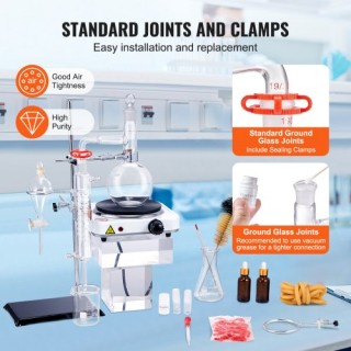 Σετ Απόσταξης Αιθέριων Ελαίων VEVOR, 500ml JYTQBLZZJPDJRG1A4V2 Σετ Απόσταξης Αιθέριων Ελαίων VEVOR, 500ml JYTQBLZZJPDJRG1A4V2