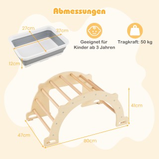 Costway Πολυλειτουργικό Κρεμαστό Κιβώτιο Αναρρίχησης - Διαστάσεις 8...