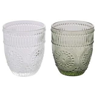 Galileo Σετ 2 ποτήρια νερού 330 ml από γυαλί με ανάγλυφο γεωμετρικό... Galileo Σετ 2 ποτήρια νερού 330 ml από γυαλί με ανάγλυφο γεωμετρικό...