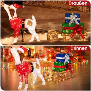 Costway Χριστουγεννιάτικη Διακόσμηση Σκύλος με Έλκηθρο και Κουτιά Δ... Costway Χριστουγεννιάτικη Διακόσμηση Σκύλος με Έλκηθρο και Κουτιά Δ...