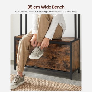 VASAGLE ΠολυλειτουργικήΚρεμάστρα με Ντουλάπι Παπουτσιών και Πάγκο ,...