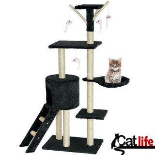 BAKAJI Ονυχοδρόμιο για Γάτες με Σχοινί Sisal και Ξύσιμο Μαύρο 01824754