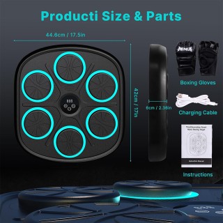 Μηχανή Προπόνησης Μποξ με Μουσική και 9 Λειτουργίες  GV1220 GEM