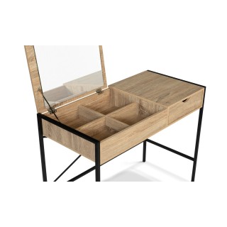 Μπουντουάρ-Τουαλέτα Μακιγιάζ Alana 83 x 39,5 x 75,5 cm με Σκαμπό 35... Μπουντουάρ-Τουαλέτα Μακιγιάζ Alana 83 x 39,5 x 75,5 cm με Σκαμπό 35...