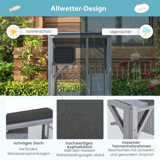 Costway Υπαίθριο Χειμερινό Σπιτάκι Γάτας με Ανθεκτική Κατασκευή PV1...