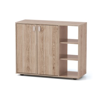 Costway Ντουλάπα Παπουτσιών με 2 Πόρτες & Ρυθμιζόμενα Ανοιχτά Ράφια...