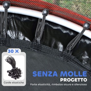 HOMCOM Παιδικό Τραμπολίνο 3-6 Ετών με Δίχτυ Ασφαλείας, Χωρίς Ελατήρ...