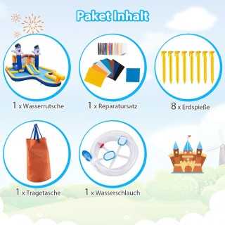 Costway  Ο απόλυτος υδάτινος παιδότοπος με τσουλήθρες και φουσκωτό ...