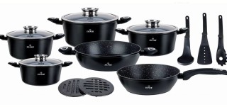 Σετ Μαγειρικά Σκεύη - Κατσαρόλες 15 τεμάχια Μαύρο ZL-8570 ZILNER Σετ Μαγειρικά Σκεύη - Κατσαρόλες 15 τεμάχια Μαύρο ZL-8570 ZILNER