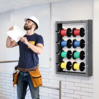 VEVOR Κρεμαστός Ράφι Καρούλια με 4 Ρυθμιζόμενους Ράβδους και Αντοχή...