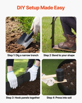 VEVOR Σετ 6 Τεμαχίων Μεταλλικό Περίγραμμα Τοπίου από Γαλβανισμένο Χ...
