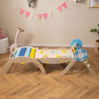 Costway Σετ Αναρρίχησης 3 σε 1 με Τσουλήθρα 57 x 55 x 190 cm  TS103...