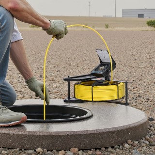 VEVOR Κάμερα Αποχέτευσης 50μ με Ρυθμιζόμενα LED και Αδιάβροχη Προστ...