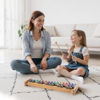 VEVOR Ξυλόφωνο Glockenspiel 27 Νότες με Πολύχρωμα Μεταλλικά Πλήκτρα...