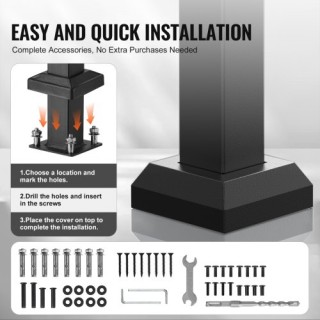 VEVOR  Σύντομη Κουπαστή 1-2 Βημάτων για Εξωτερικούς Χώρους για Ηλικ...