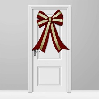 BAKAJI Χριστουγεννιάτικο Φιόγκο Πόρτας 45x75 Κόκκινο και Χρυσό Διακ... BAKAJI Χριστουγεννιάτικο Φιόγκο Πόρτας 45x75 Κόκκινο και Χρυσό Διακ...