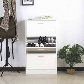 BAKAJI  Παπουτσοθήκη 3 Πόρτες Ράφια Διπλού Βάθους σε Ξύλο 59x22x105...