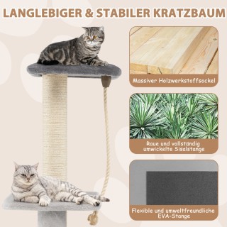 Costway  Πύργος Αναρρίχησης Γάτας με Ονυχοδρόμιο και Σπίτι από Μπαμ...