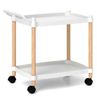 Costway  Τροχήλατος Οργανωτής με Κλειδωμένους Τροχούς & Ξύλινο Πλαί...