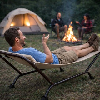 BAKAJI Αιώρα με Μαξιλάρι Μπεζ Ανθεκτική Αντιολισθητική Κατασκευή κα...