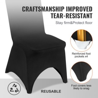 VEVOR 50 μαύρα καλύμματα καρέκλας από πολυεστέρα και spandex ZYT50P... VEVOR 50 μαύρα καλύμματα καρέκλας από πολυεστέρα και spandex ZYT50P...