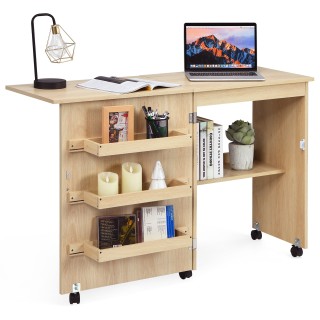 Costway Πτυσσόμενο Τραπέζι Ραπτικής με Ράφια και Ρόδες118,5 x 40 x... Costway Πτυσσόμενο Τραπέζι Ραπτικής με Ράφια και Ρόδες118,5 x 40 x...