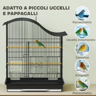 PawHut Κλουβί Πουλιών με 4 Πόρτες, 2 Μπολ, 2 Κοντάρια και Δίσκο, απ... PawHut Κλουβί Πουλιών με 4 Πόρτες, 2 Μπολ, 2 Κοντάρια και Δίσκο, απ...