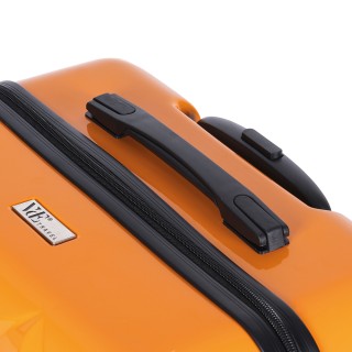 Galileo Σετ 2 πορτοκαλιών βαλιτσών με 4 περιστρεφόμενες ρόδες 360 κ...