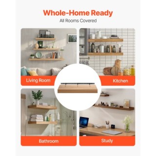 VEVOR Βαρέως Τύπου Επιτοίχιο Στήριγμα Ραφιού 34 ιντσών (863,6 mm) Z...