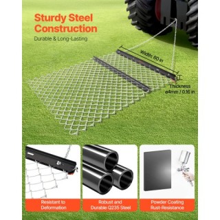 VEVOR Σύρσιμο Άροτρο 4x5 Chain Harrow για ATV/UTV/Τρακτέρ LP45FTSWK...