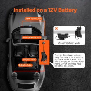 VEVOR Ασύρματο Σύστημα Συμπιεστή Αέρα 12V 100PSI με Έλεγχο Αερόσφαι...
