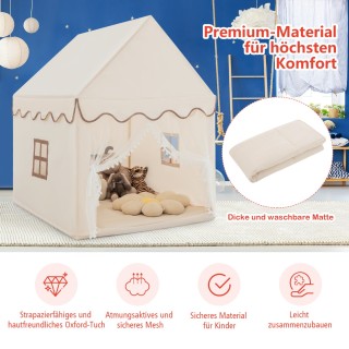 Costway Παιδικό Σπιτάκι Παιχνιδιού με Σταθερό Ξύλινο Σκελετό και Ά... Costway Παιδικό Σπιτάκι Παιχνιδιού με Σταθερό Ξύλινο Σκελετό και Ά...