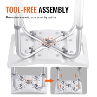 VEVOR Καρέκλα Ντους, Ρυθμιζόμενο Ύψος, Αντιολισθητικό Κάθισμα για Η... VEVOR Καρέκλα Ντους, Ρυθμιζόμενο Ύψος, Αντιολισθητικό Κάθισμα για Η...