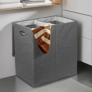 BAKAJI Καλάθι Απλύτων με Διπλό Χώρισμα και Μεταλλική Λαβή 02842254 BAKAJI Καλάθι Απλύτων με Διπλό Χώρισμα και Μεταλλική Λαβή 02842254