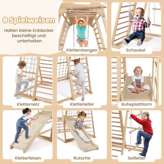 Costway 8 σε 1 Αιώρα & Κούνια & Δίχτυ Αναρρίχησης & Σκάλα Αναρρίχησ...