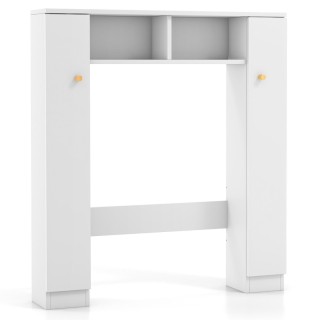 Costway Λευκό Ντουλάπι Μπάνιου με 2 Ανοιχτά Ράφια & 4 Ρυθμιζόμενα Ρ... Costway Λευκό Ντουλάπι Μπάνιου με 2 Ανοιχτά Ράφια & 4 Ρυθμιζόμενα Ρ...