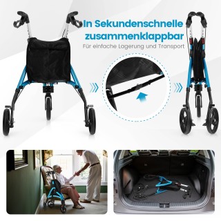 Costway Πτυσσόμενος Περπατούρα για Ηλικιωμένους με Ελαφρύ Σκελετό Α... Costway Πτυσσόμενος Περπατούρα για Ηλικιωμένους με Ελαφρύ Σκελετό Α...