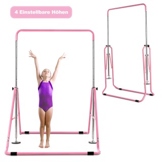 Costway Ρυθμιζόμενη Παιδική Μπάρα Γυμναστικής 90-130 cm Αναδιπλούμε...