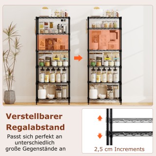 Costway Εξάπλευρη Μεταλλική Βαρέως Τύπου Ρυθμιζόμενη Ραφιέρα Αποθήκ...