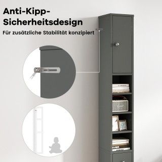 Costway Λεπτή Ντουλάπα Μπάνιου με 2 Πόρτες & 1 Συρτάρι & Ρυθμιζόμεν... Costway Λεπτή Ντουλάπα Μπάνιου με 2 Πόρτες & 1 Συρτάρι & Ρυθμιζόμεν...