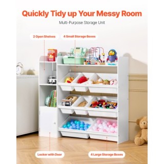 VEVOR Παιδικό Ράφι Αποθήκευσης και Βιβλιοθήκη με 8 Πλαστικούς Κάδου... VEVOR Παιδικό Ράφι Αποθήκευσης και Βιβλιοθήκη με 8 Πλαστικούς Κάδου...