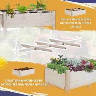 Outsunny Εξωτερική Ζαρντινιέρα με 8 Διαμερίσματα και Πλαϊνό Ράφι κα... Outsunny Εξωτερική Ζαρντινιέρα με 8 Διαμερίσματα και Πλαϊνό Ράφι κα...