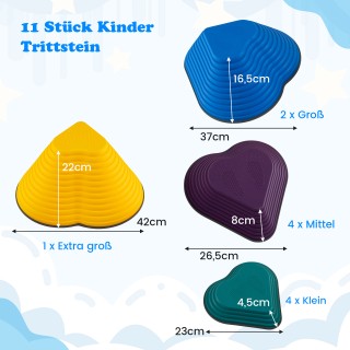 Costway Αντιολισθητικές Ισορροπιστικές Πέτρες Παιδιών για Εσωτερικό...