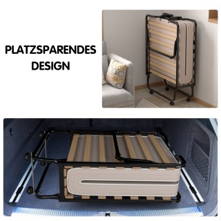 Costway  Πτυσσόμενο Κρεβάτι με Στρώμα Memory Foam - Ιδανικό για Επι...