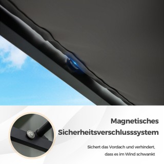 Costway Εξωτερική Πέργκολα 310 x 310 cm με Επεκτάσιμο Σκίαστρο και... Costway Εξωτερική Πέργκολα 310 x 310 cm με Επεκτάσιμο Σκίαστρο και...