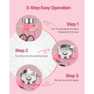 VEVOR Μηχανή Μαλλί της Γριάς με Καρότσι 1000W για Πάρτι HCDRMHTJFSW... VEVOR Μηχανή Μαλλί της Γριάς με Καρότσι 1000W για Πάρτι HCDRMHTJFSW...